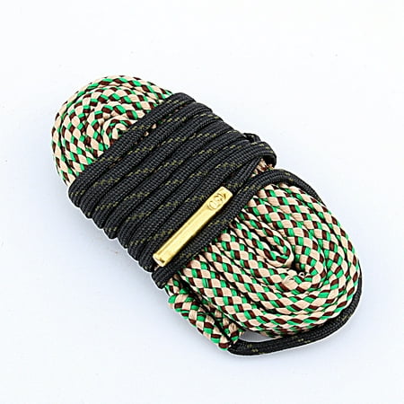 Tbest.Green Bore Snake Gun Rope Cleaning 30 Cal 7.62mm Boresnake Cleaner Brush,Built-in bore brushes