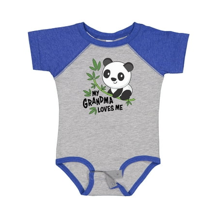 

Inktastic My Grandma Loves Me- Cute Panda Gift Baby Boy or Baby Girl Bodysuit