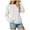 White, variant on vigerkar Womens Long Sleeve Sweatshirts Casual Crewneck Cute Pullover Tops Lightweight Sweatshirt with Pocket (White, S)