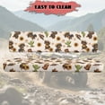 thumbnail image 3 of FKELYI Sunflower Cactus Plant Dachshund Dog Print Mule Bench Seat Cover 2 Pcs Set UTV Seat Cover Compatible with Kawasaki Mule 600/610 Anti-Scratch Seats Protector Decor, 3 of 7
