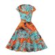 thumbnail image 3 of Vestidos de verano para mujer Vestido de manga corta con estampado floral de playa para mujer Pompotops  ghjkhdj13072, 3 of 8