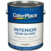 Color Place Interior Semi-Gloss Latex Paint, Off-White