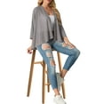 thumbnail image 5 of Cueply Women's Cardigan 3/4 Sleeves Lightweight Casual Open Front Shrug Drape Knit Sweater Tops, 5 of 7
