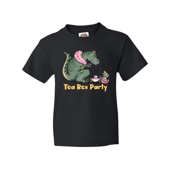 Inktastic Funny Tea Rex Party Youth T-Shirt