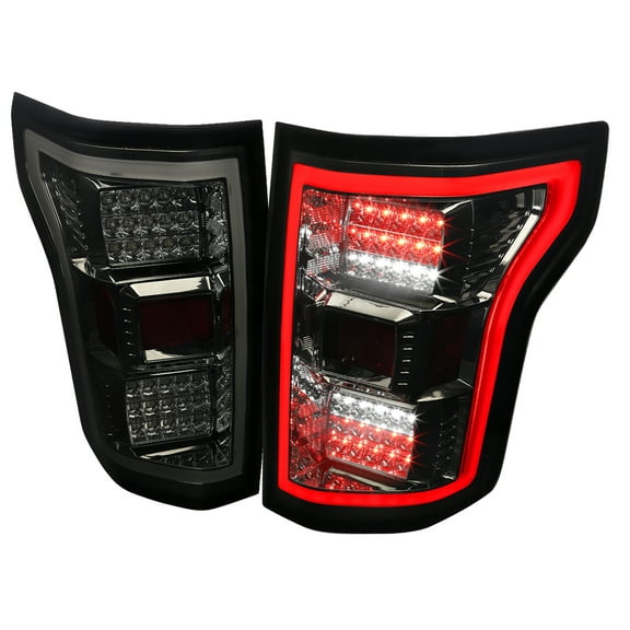 LED TAIL LIGHTS - SMOKE Made for and Compatible with 15-17 FORD F150