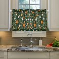 thumbnail image 2 of Yayeee Kitchen Curtains Tier Pair Light Filtering 27"x24" Rod Pocket Short Cafe Window Panel, Orange Flowers, 2 of 7