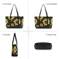 thumbnail image 6 of FORMRS Canvas Laptop Tote Bag for Women with 15.6" Computer Compartments Shoulder Handbag, Black Sunflower Pattern, 6 of 7