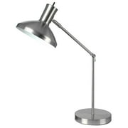 Brushed Steel Task Table Lamp With Adjustable Arm
