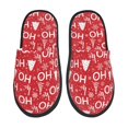 thumbnail image 1 of Fotbe Christmas Hohoho Pantuflas Peludas para Mujer con Estampado, Zapatillas de Peluche, Zapatos de Invierno para Casa, Uso Interior y Exterior-Medium, 1 of 8