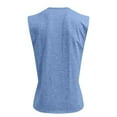 thumbnail image 4 of BRDFRL Mens Sleeveless Shirts Quick Dry Muscle Fit Fitness Gym Henley Tank Tops Blue M, 4 of 5