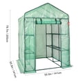 thumbnail image 4 of VEVOR Walk-in Green House, 4.6 x 4.6 x 6.6 ft , Greenhouse with Shelves, High Strength PE Cover with Zipper Door and Steel Frame, Assembly in Minutes, 4 of 9