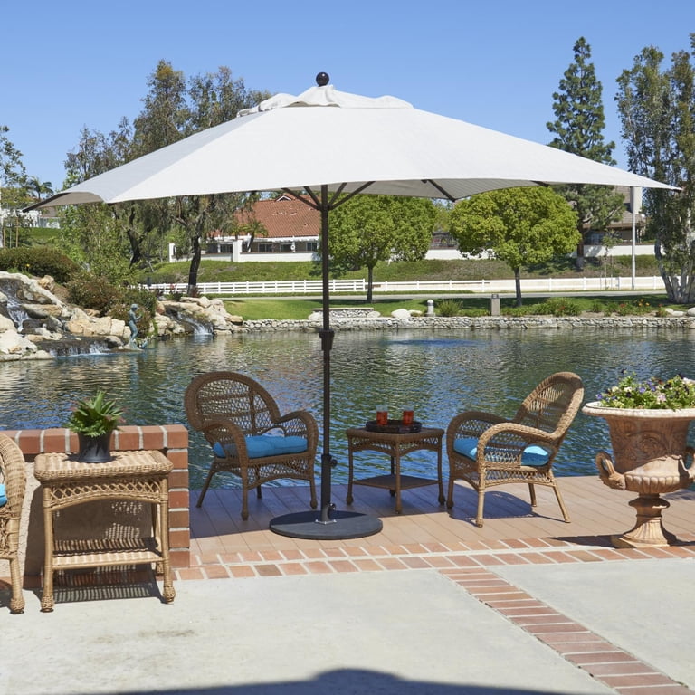 aluminum patio umbrella frame Kozyard 15 FT Double-Sided Rectangular Umbrella, Base Included, Crank Lift Outdoor Patio with UV Protection for Backyard, Pool & Garden About this item Base Included Premium 13ft Round Cantilever Outdoor