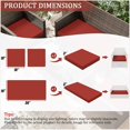 thumbnail image 2 of Pakunoda Outdoor All-Weather Patio Loveseat and Chair Seat Cushion Replacement Set of 3, Treea Red, 2 of 6