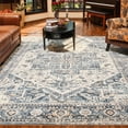 thumbnail image 2 of SIXHOME 9'x12' Area Rugs for Living Room Washable Rug Vintage Medallion Living Room Rug Distressed Soft Carpet Large Area Rugs for Bedroom Dinning Room Office Indoor Retro Home Decor Light Blue, 2 of 5
