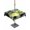 Green, variant on Outdoor Tablecloth with Umbrella Hole, Flowing Water Zen Stones Spillproof Waterproof Outdoor Table Cover, Modern Country Abstract Art Patio Tablecloths for Party/Garden/Picnic, Square 60"x60"