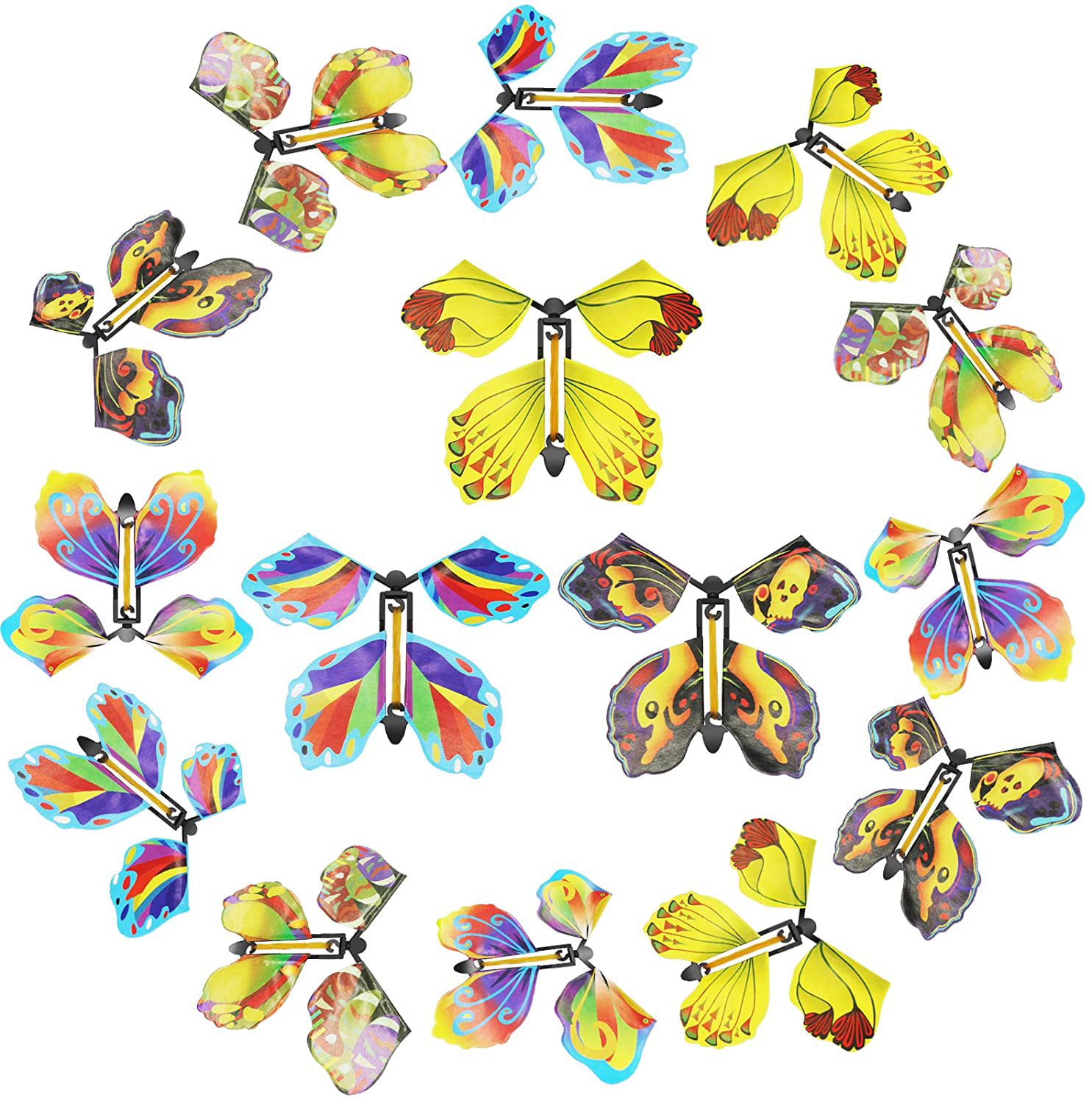 15PCS Magic Fairy Flying Butterfly,Easter Basket Gifts for Kids,Card Wind  up Butterfly Rubber Band Flying Butterfly Surprise Flying Paper Butterflies  Set for Party Playing Decorations - Walmart.com