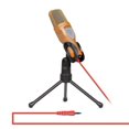 thumbnail image 1 of Condenser Microphone New Condenser Microphone Plug Home Stereo MIC Desktop Tripod Video Skype Chatting Gaming Podcast Recording No.3, 1 of 8