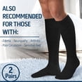 thumbnail image 3 of Diamond Star Diabetic Over the Calf, Non-binding Premium Cushion Cotton Knee High Comfortable Socks for Men (Black - 12 Pairs, Sock Size 9-11), 3 of 6