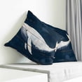 thumbnail image 4 of Throw Pillow Covers 20x20 Inch, Ocean Whale Blue Decorative Pillow Cases for Couch Sofa Bed, Watercolor Coastal Vintage Wood Grain Cotton Linen Square Home Decor Pillowcases with Hidden Zipper, 4 of 7