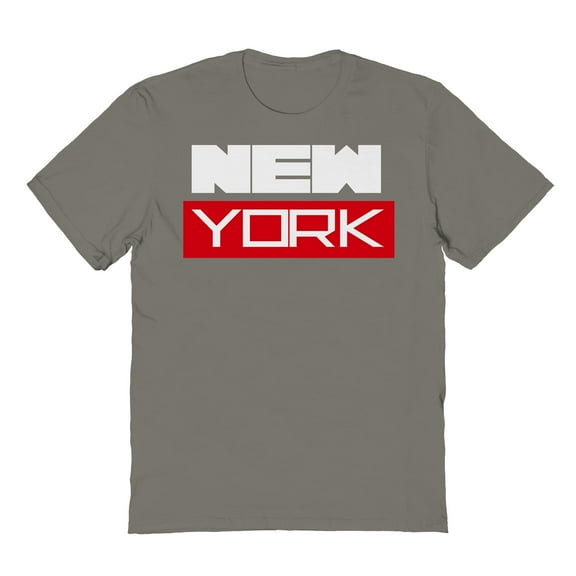 New York Graphic Charcoal Men's Cotton T-Shirt