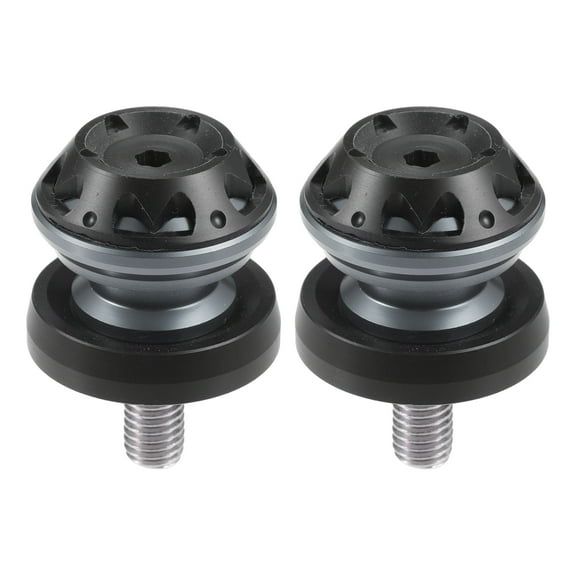 Unique Bargains 1 Pair Motorbike Swingarm Spool 10mm M10x1.5 CNC Swing Arm Spools Sliders Stand Titanium Tone Black