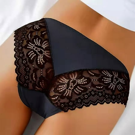 

Lenago Cheeky Underwear for Women Sexy Lace Underwear Lingerie Thongs Panties Ladies Hollow Out Underwear on Clearance