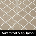 thumbnail image 3 of Smiry Rectangle Vinyl Tablecloth,Waterproof Fitted Flannel Backed Table Cover for 4 FT Tables, Elastic for Picnic Table Cloth, Indoor and Outdoor(Khaki, 24 x 48 inch), 3 of 8
