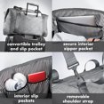thumbnail image 5 of Fit & Fresh Premium Neoprene Weekender Bag, Travel Bag Trolley Sleeve, Carry on Duffel Bags, Heather Grey, 5 of 9