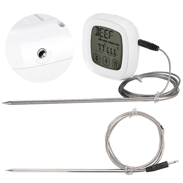 Touch Screen Digital Barbecue Thermometer with Timing Function Kitchen Cooking Accessory