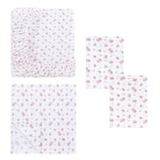 Modern Threads 4-Piece Sweet Rose Silky Soft Microfiber Adult Sheet Set, Ivory, Twin