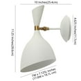 thumbnail image 3 of JONATHAN Y Josef 10" Iron Retro LED Wall Sconce, White, 3 of 6