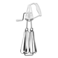thumbnail image 2 of White Kitchen Storage Accessory Semi-Automatic Whisk Kitchen Whisk Egg Beater Mixer Manual Egg Stainless Steel Rotary Whisk Egg Frother With Plastic Handle Mixer, 2 of 3