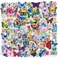 thumbnail image 1 of 200 pegatinas de vinilo con forma de mariposa para botellas de agua, vasos, maletas, patinetas, parachoques, álbumes de recortes, tazas, pegatinas de regalo para niños, adolescentes y adultos, 1 of 5