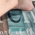 thumbnail image 2 of Farmhouse Anti-Fatigue Kitchen Rug Set of 2 Brown Teal Home Sweet Wood Vintage Cushioned Kitchen Floor Standing Mat Waterproof Non-Slip Kitchen Mat and Rugs PVC Ergonomic Comfort Foam Rug, 2 of 6