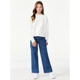 thumbnail image 2 of Free Assembly Girls Long Sleeve Cropped Mock Neck Sweatshirt, Sizes 4-18, 2 of 5