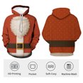 thumbnail image 4 of Rebaike Unisex Santa Claus Hoodie Christmas Costume Santa Belt Print Pullover Sweatshirt, 4 of 8