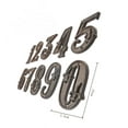 thumbnail image 4 of 4.6" Cast Iron House Numbers- Solid & Heavy Duty Rustic Decorative Numbers with Fleur De Lis Design for House Home Address Plaque Garden Yard Post Mailbox Hanging Wall Sign Letters Decor, 4 of 5