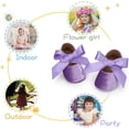 thumbnail image 4 of Infant Baby Girls Mary Jane Shoes Soft Sole Ballet Slippers Bow Princess Newborn Dress Wedding Flat Shoes, 4 of 6