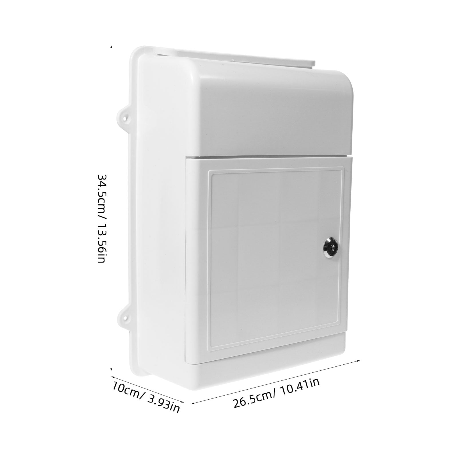 IBASETOY White Wall Mounted Mailbox with Lock for Mail Storage and Suggestion Collection
