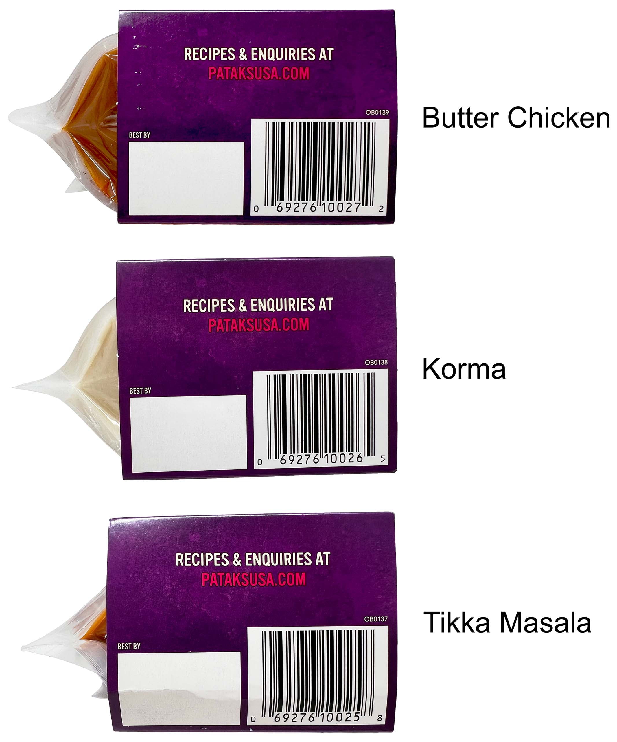 Patak's 3 Step Meal Kit Variety 3-Pack | Butter Chicken, Korma & Tikka Masala | 11-11.1 oz | MerlinsMart Zine