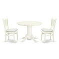 thumbnail image 6 of East West Furniture Shelton 3-piece Dining Set with Fabric Seat in Linen White, 6 of 10