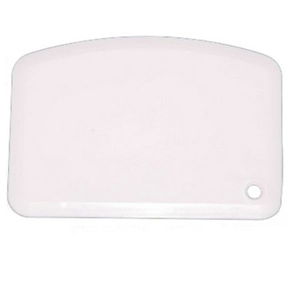 C.R. Mfg Plastic Dough Scraper,  3.75" x 5.5" White