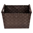thumbnail image 3 of Sophia Simple Storage Basket Wood Handle - Chocolate 14in, 3 of 3