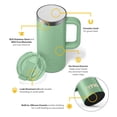 thumbnail image 4 of RTIC 16 oz Ceramic Lined Insulated Road Trip Travel Mug, Leak-Resistant Lid, Sage, 4 of 7