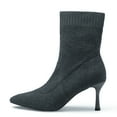 thumbnail image 4 of DREAM PAIRS Women's Ankle Booties Sexy Pointed Toe Stiletto Mid Heel Knit Sock Boots Shoes, 4 of 6