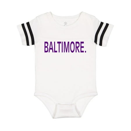 

Inktastic Baltimore in Purple Text Gift Baby Boy or Baby Girl Bodysuit