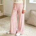 thumbnail image 5 of YUANxueke Girls Elastic Waist Pants Casual Striped Outdoor Straight Leg Soft Comfy Trousers for 4-16 Years, 5 of 6