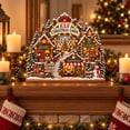 Christmas Wooden Block Elf Village Display for Holiday Mantel Decor ...