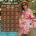thumbnail image 7 of Xoenoiee Palm Tree Plumeria Flower Print Summer Dresses for Women 2026 Button Down Swimsuit Coverup Long Sleeve Tshirt Dresses Casual Mini Beach Dress Vacation Outfit, M, 7 of 7