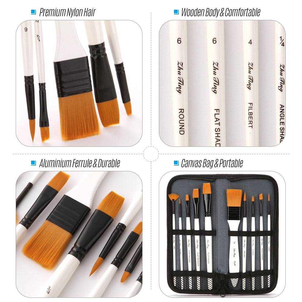 Trousse Pinceaux Peinture 29 Cm – Étui Zippé Pliable, Support Pour Artistes Acrylique Aquarelle